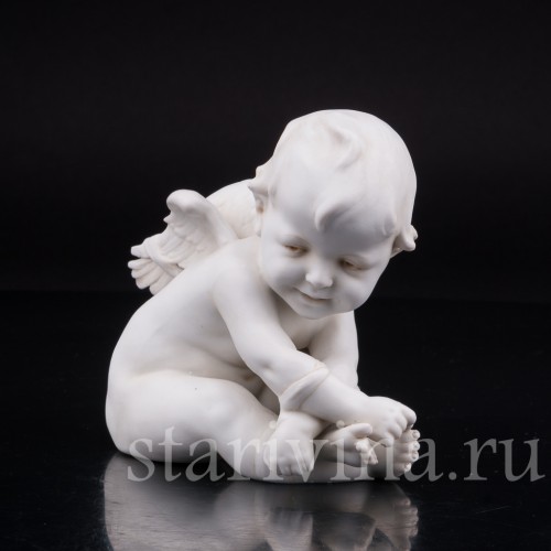 Бисквитная статуэтка Связанный купидон, E. A. Muller, Германия, кон. 19 в.