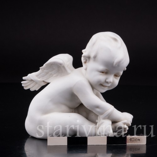 Бисквитная статуэтка Связанный купидон, E. A. Muller, Германия, кон. 19 в.