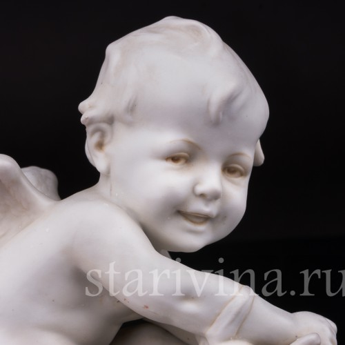 Бисквитная статуэтка Связанный купидон, E. A. Muller, Германия, кон. 19 в.