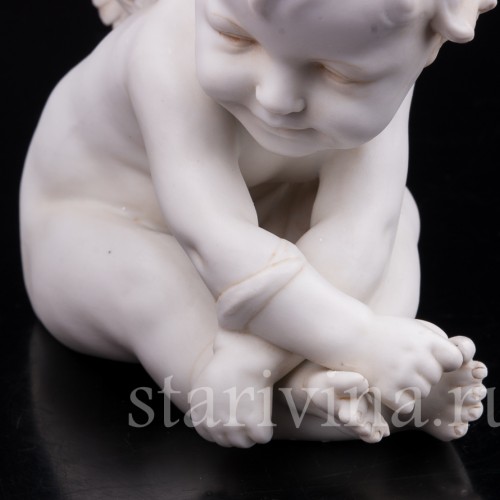 Бисквитная статуэтка Связанный купидон, E. A. Muller, Германия, кон. 19 в.