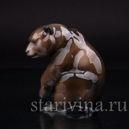 Фигурка животного из фарфора Медведь, Rosenthal, Германия, 1923 г.