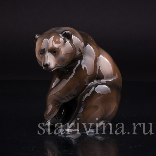 Фигурка животного из фарфора Медведь, Rosenthal, Германия, 1923 г.