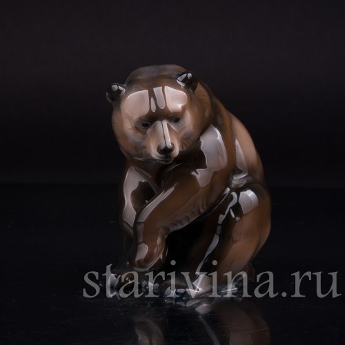Фигурка животного из фарфора Медведь, Rosenthal, Германия, 1923 г.
