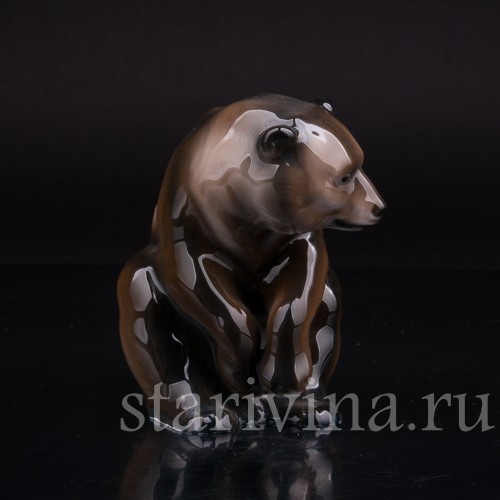 Фигурка животного из фарфора Медведь, Rosenthal, Германия, 1923 г.