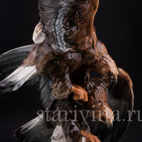 Большая фарфоровая композиция Орлы, Hutschenreuther, Германия, 1970 гг.