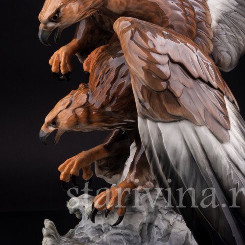 Большая фарфоровая композиция Орлы, Hutschenreuther, Германия, 1970 гг.