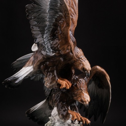 Большая фарфоровая композиция Орлы, Hutschenreuther, Германия, 1970 гг.