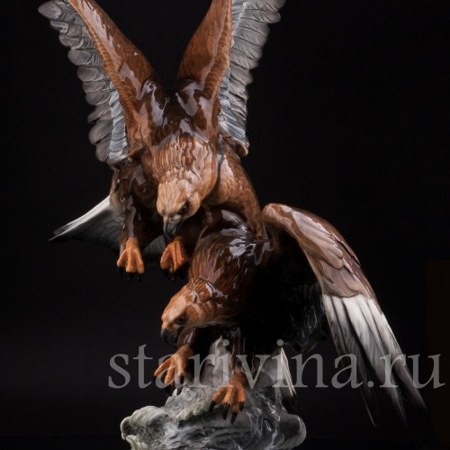 Большая фарфоровая композиция Орлы, Hutschenreuther, Германия, 1970 гг.