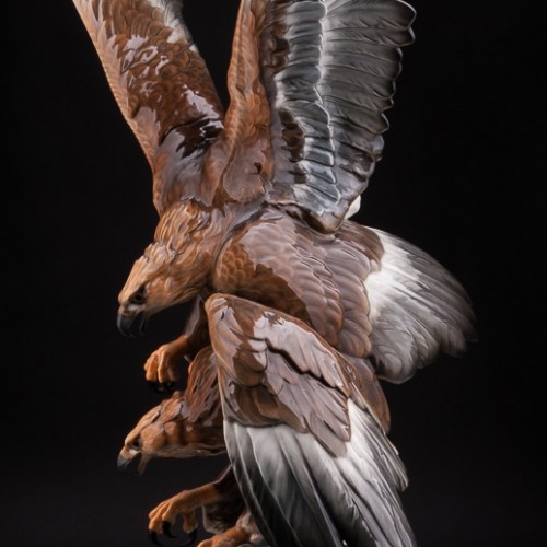 Большая фарфоровая композиция Орлы, Hutschenreuther, Германия, 1970 гг.