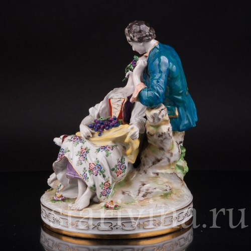Фарфоровая композиция Пасторальная пара, Volkstedt, Германия, до 1935 г.