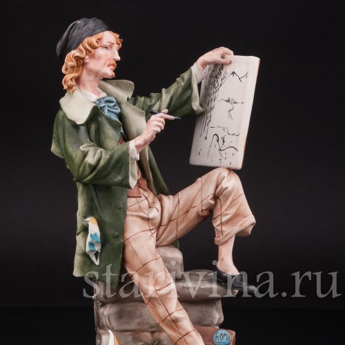 Фарфоровая статуэтка Художник, Capodimonte, Италия, вт пол. 20 века.