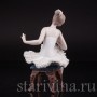 Фигурка из фарфора Балерина на стуле, кружевная, Lladro, Испания, 1987 г.