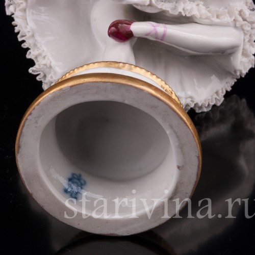 Статуэтка из фарфора Балерина, кружевная, Volkstedt, Германия, до 1935 г.