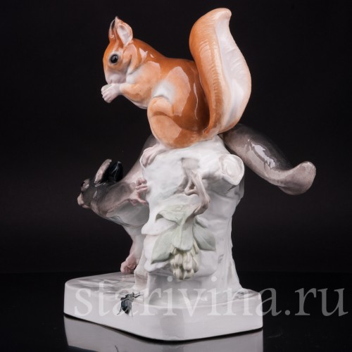 Статуэтка из фарфора Две белки, Karl Ens, Германия, 1920-30 гг.