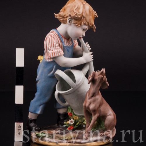 Фигурка из фарфора Неожиданный дуэт, Capodimonte, Италия, вт пол. 20 века.