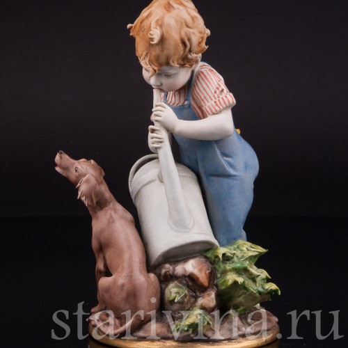 Фигурка из фарфора Неожиданный дуэт, Capodimonte, Италия, вт пол. 20 века.