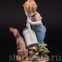 Фигурка из фарфора Неожиданный дуэт, Capodimonte, Италия, вт пол. 20 века.