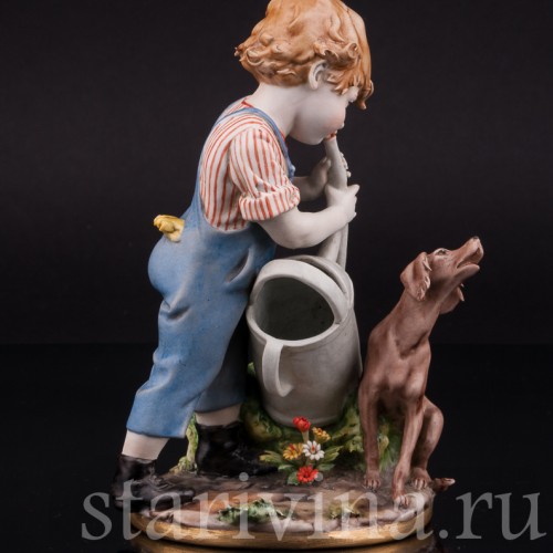 Фигурка из фарфора Неожиданный дуэт, Capodimonte, Италия, вт пол. 20 века.