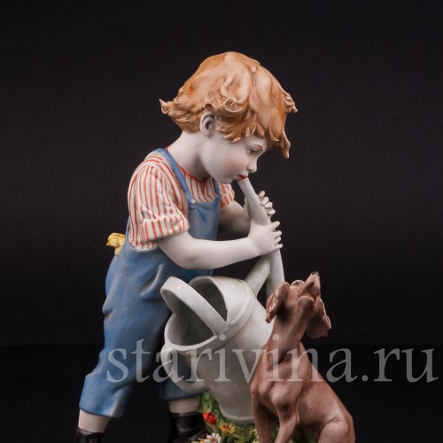 Фигурка из фарфора Неожиданный дуэт, Capodimonte, Италия, вт пол. 20 века.