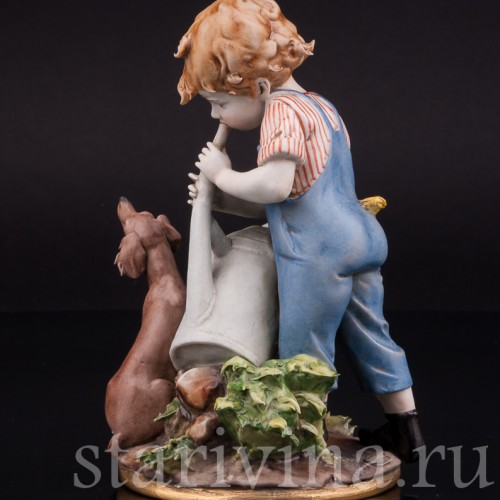 Фигурка из фарфора Неожиданный дуэт, Capodimonte, Италия, вт пол. 20 века.