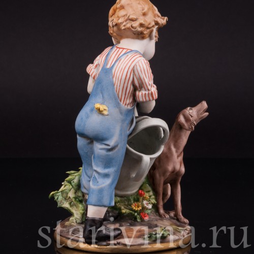 Фигурка из фарфора Неожиданный дуэт, Capodimonte, Италия, вт пол. 20 века.