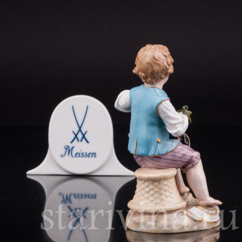 Фарфоровая статуэтка Мальчик с виноградом, Meissen, Германия, сер. 19 - нач. 20 вв.