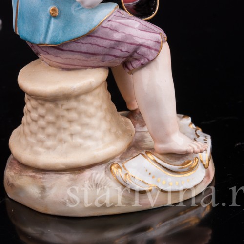 Фарфоровая статуэтка Мальчик с виноградом, Meissen, Германия, сер. 19 - нач. 20 вв.
