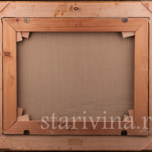 Картина маслом, пейзаж В окрестностях озера Майзингер, Германия, 1980 г.