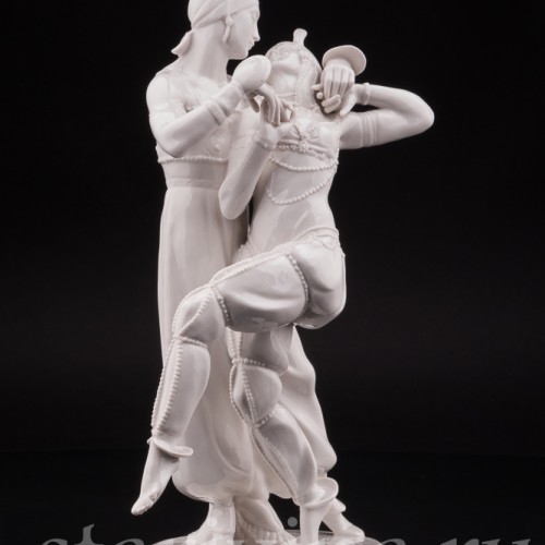 Антикварная фарфоровая статуэтка Михаил и Вера Фокины в балете Шахерезада, Schwarzburger, Германия, нач. 20 в.