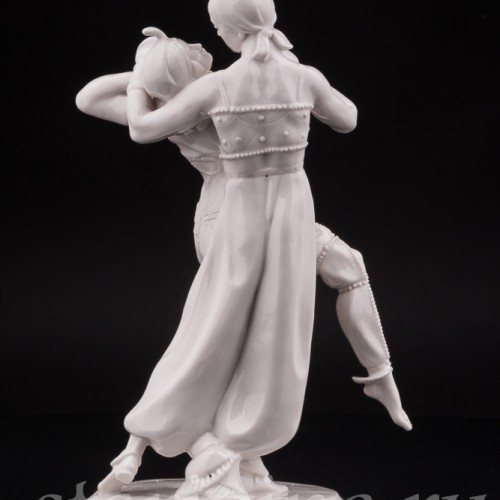 Антикварная фарфоровая статуэтка Михаил и Вера Фокины в балете Шахерезада, Schwarzburger, Германия, нач. 20 в.
