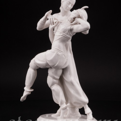 Антикварная фарфоровая статуэтка Михаил и Вера Фокины в балете Шахерезада, Schwarzburger, Германия, нач. 20 в.