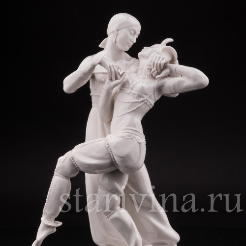 Антикварная фарфоровая статуэтка Михаил и Вера Фокины в балете Шахерезада, Schwarzburger, Германия, нач. 20 в.