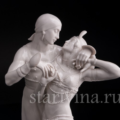 Антикварная фарфоровая статуэтка Михаил и Вера Фокины в балете Шахерезада, Schwarzburger, Германия, нач. 20 в.