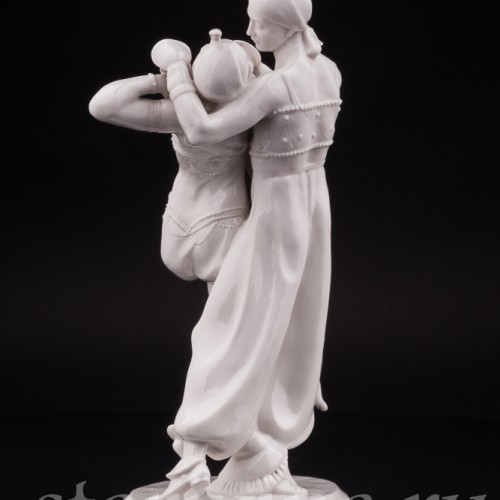 Антикварная фарфоровая статуэтка Михаил и Вера Фокины в балете Шахерезада, Schwarzburger, Германия, нач. 20 в.