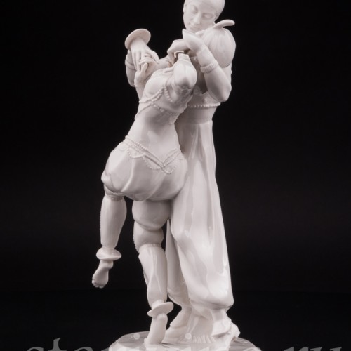 Антикварная фарфоровая статуэтка Михаил и Вера Фокины в балете Шахерезада, Schwarzburger, Германия, нач. 20 в.