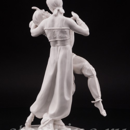 Антикварная фарфоровая статуэтка Михаил и Вера Фокины в балете Шахерезада, Schwarzburger, Германия, нач. 20 в.