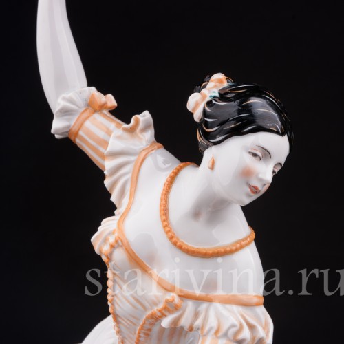 Фарфоровая статуэтка Балерина в испанском танце, Volkstedt, Германия, до 1935 г.