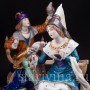 Парные фарфоровые статуэтки Пара с соколами, Dressel, Kister & Cie, Германия, 1907-20 гг.