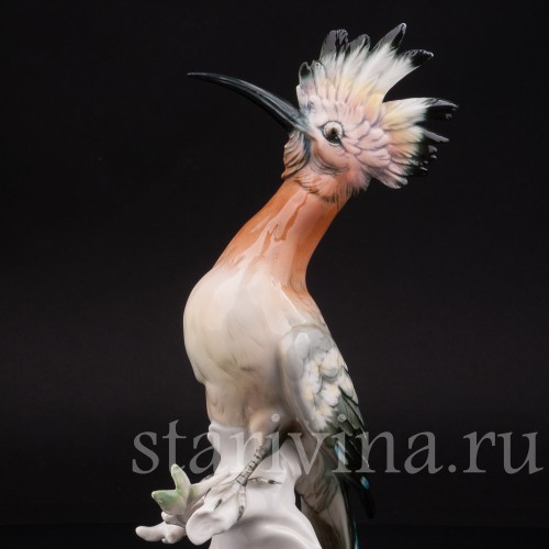 Фигурка птицы из фарфора Удод, Karl Ens, Германия, сер. 20 века.