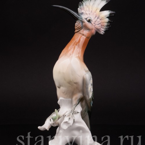 Фигурка птицы из фарфора Удод, Karl Ens, Германия, сер. 20 века.