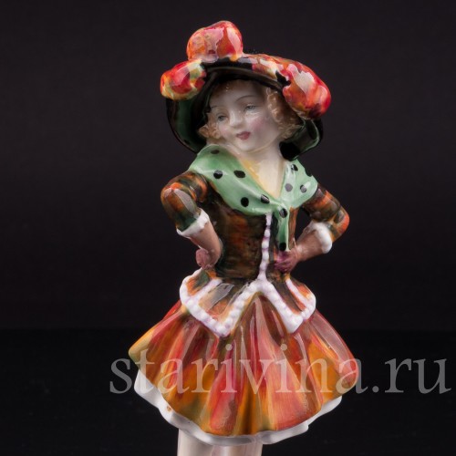 Фигурка девочки из фарфора Гордячка, Royal Doulton, Великобритания, 1949-59 гг.