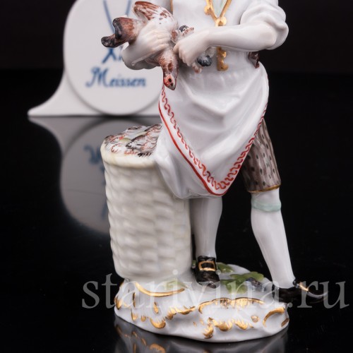 Фарфоровая статуэтка Продавец птицы, Cries de Paris, Meissen, Германия, сер. 19 - нач. 20 вв.