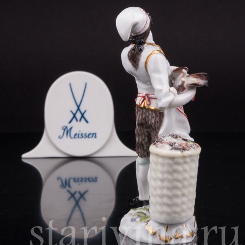Фарфоровая статуэтка Продавец птицы, Cries de Paris, Meissen, Германия, сер. 19 - нач. 20 вв.