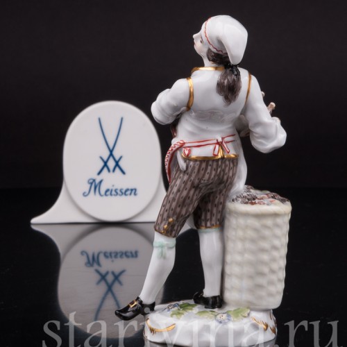 Фарфоровая статуэтка Продавец птицы, Cries de Paris, Meissen, Германия, сер. 19 - нач. 20 вв.