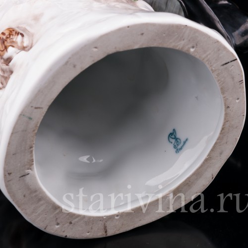 Фигурка птицы из фарфора Ушастая сова, Carl Thieme, Германия, с 1901 г.