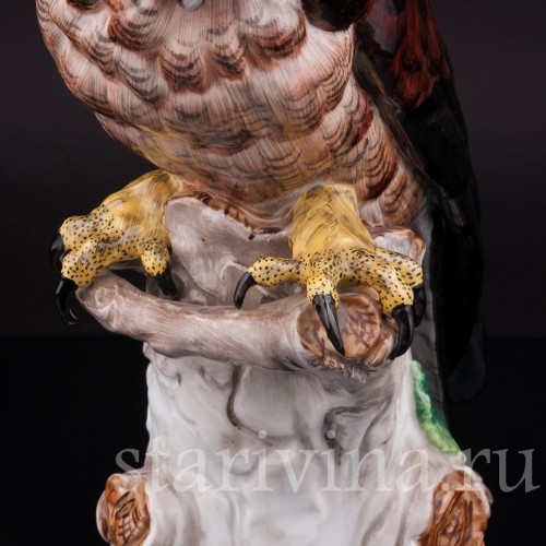 Фигурка птицы из фарфора Ушастая сова, Carl Thieme, Германия, с 1901 г.