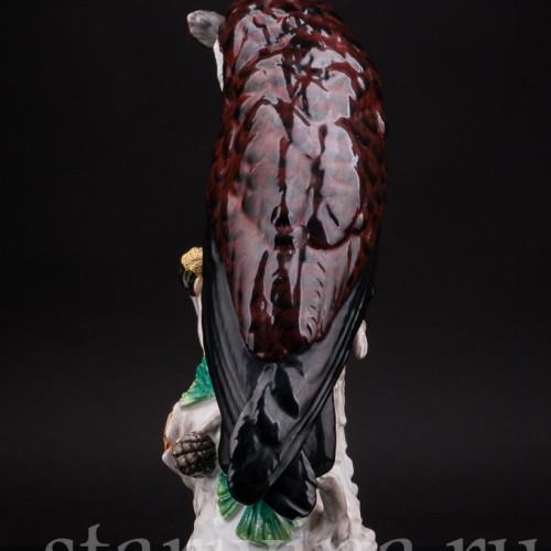 Фигурка птицы из фарфора Ушастая сова, Carl Thieme, Германия, с 1901 г.