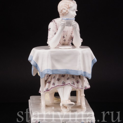 Фигурка из фаянса Утренний чай, Goldscheider, Австрия, 1900 гг.