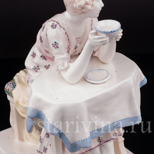 Фигурка из фаянса Утренний чай, Goldscheider, Австрия, 1900 гг.