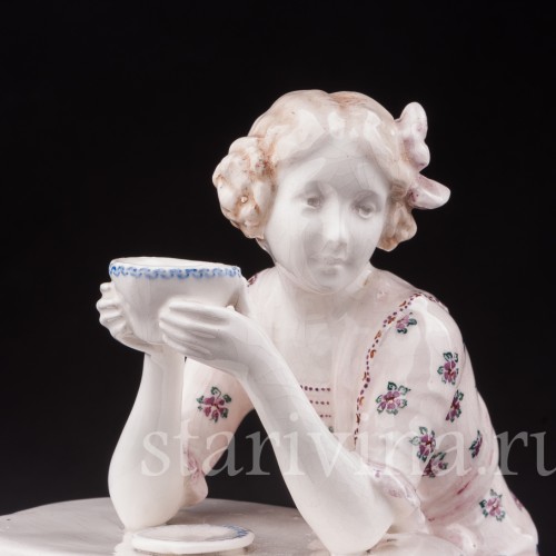 Фигурка из фаянса Утренний чай, Goldscheider, Австрия, 1900 гг.